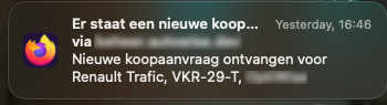 Notificatiecentrum op de Mac